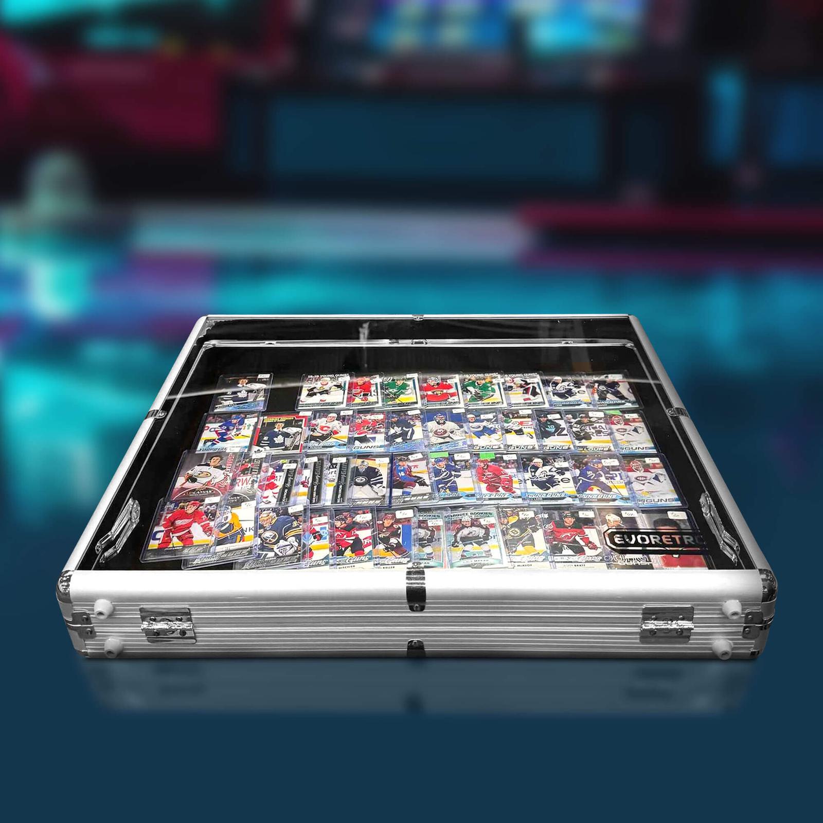EVORETRO Acrylic Clear Top Display Vendor Trade Show showcase EVORETRO Canada Card Protectors  Squirtle Squad Card Shop.