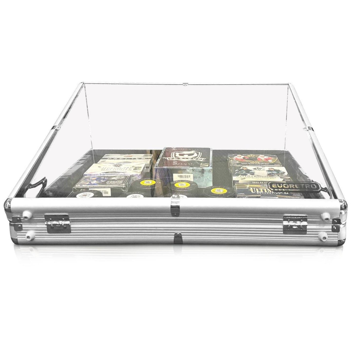 EVORETRO Acrylic Clear Top Display Vendor Trade Show showcase EVORETRO Canada Card Protectors  Squirtle Squad Card Shop.