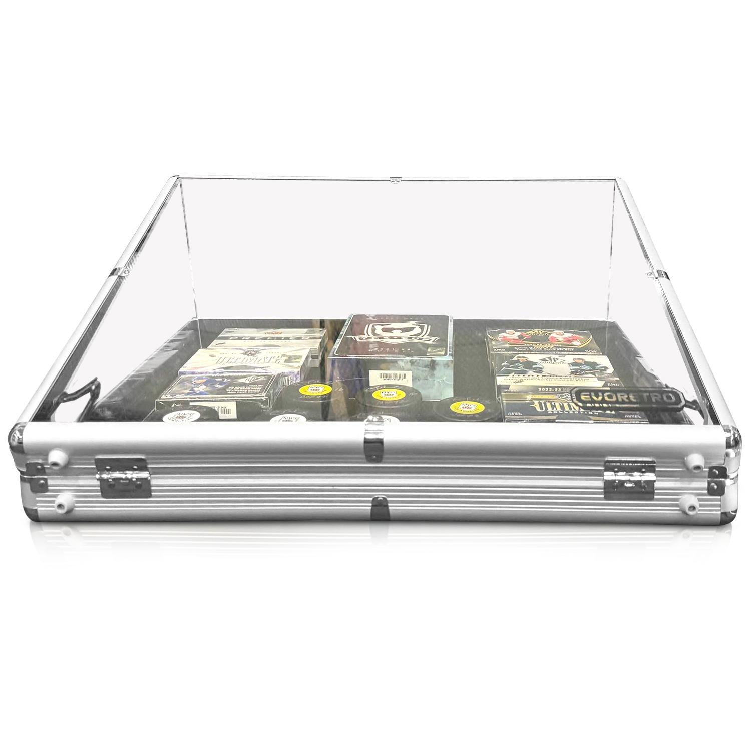 EVORETRO Acrylic Clear Top Display Vendor Trade Show showcase EVORETRO Canada Card Protectors  Squirtle Squad Card Shop.