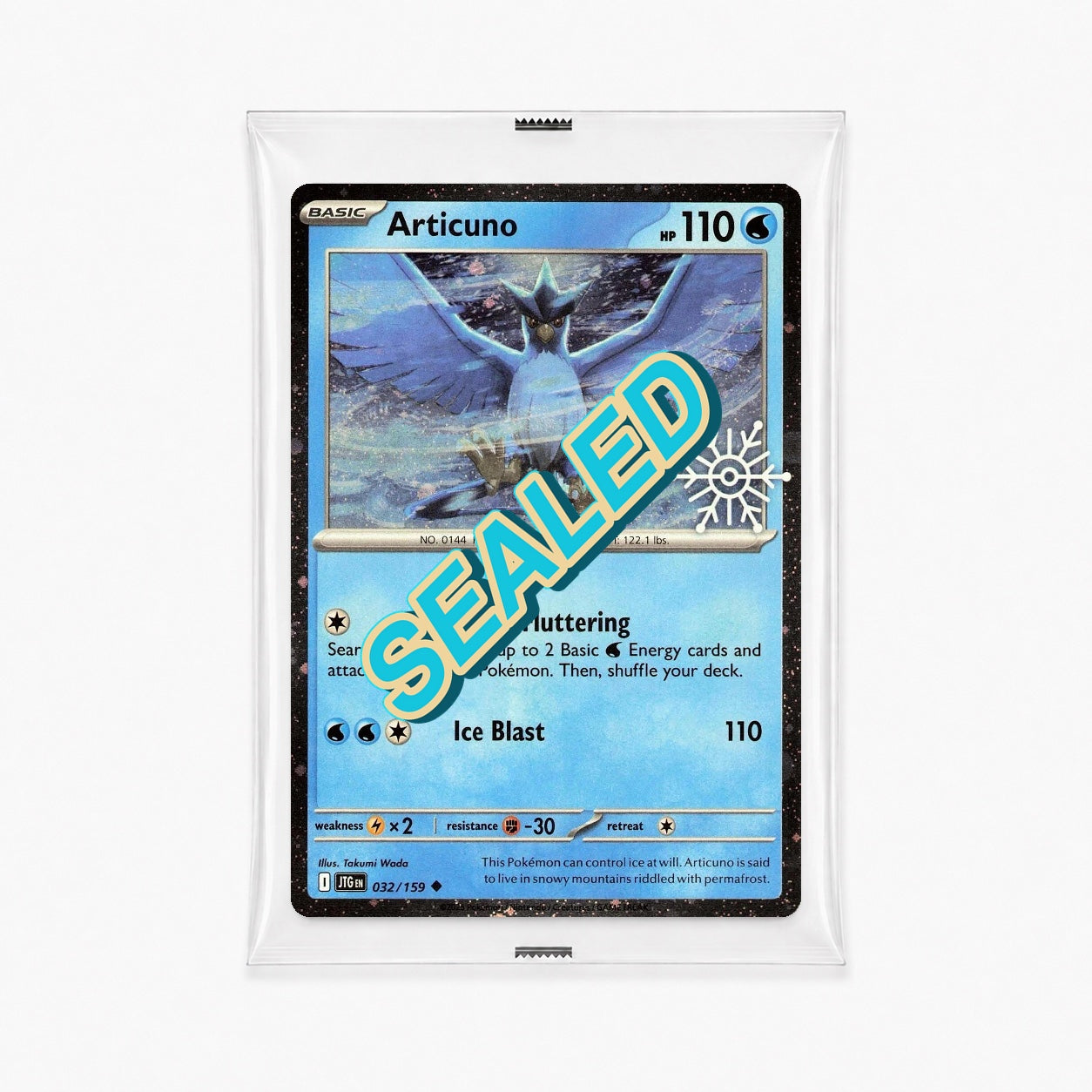 Articuno 032/159 Journey Together Holiday 2025 Snowflake Cosmos Holo sealed promo