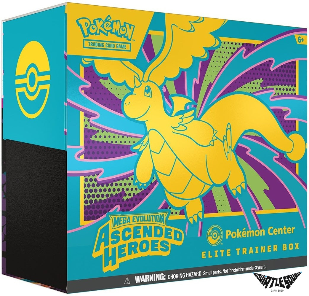 Pokémon TCG – Mega Evolution: Ascended Heroes Pokémon Center Elite Trainer Box – Factory Sealed Squirtle Squad Card Shop.   Squirtle Squad Card Shop.