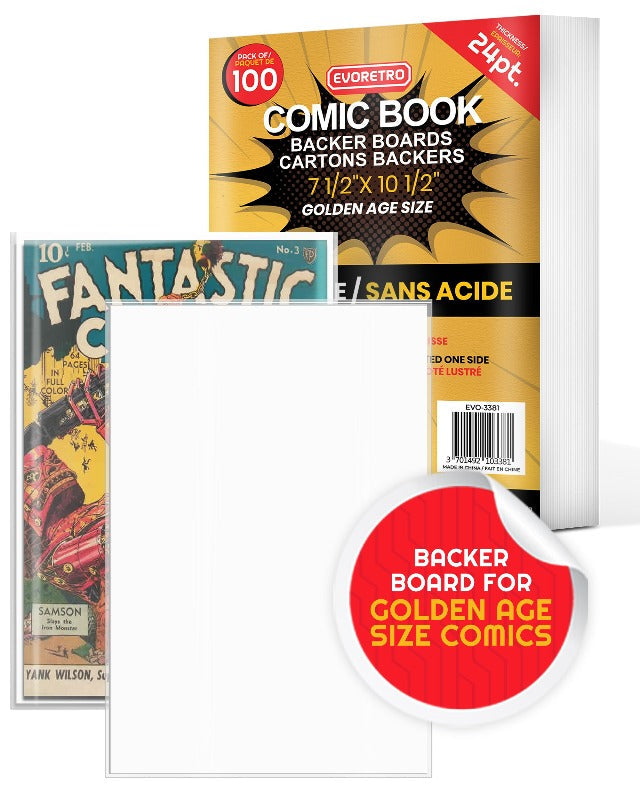 Golden Age Comic Book Backer Boards Size EVORETRO Canada Comic Protectors  Squirtle Squad Card Shop.