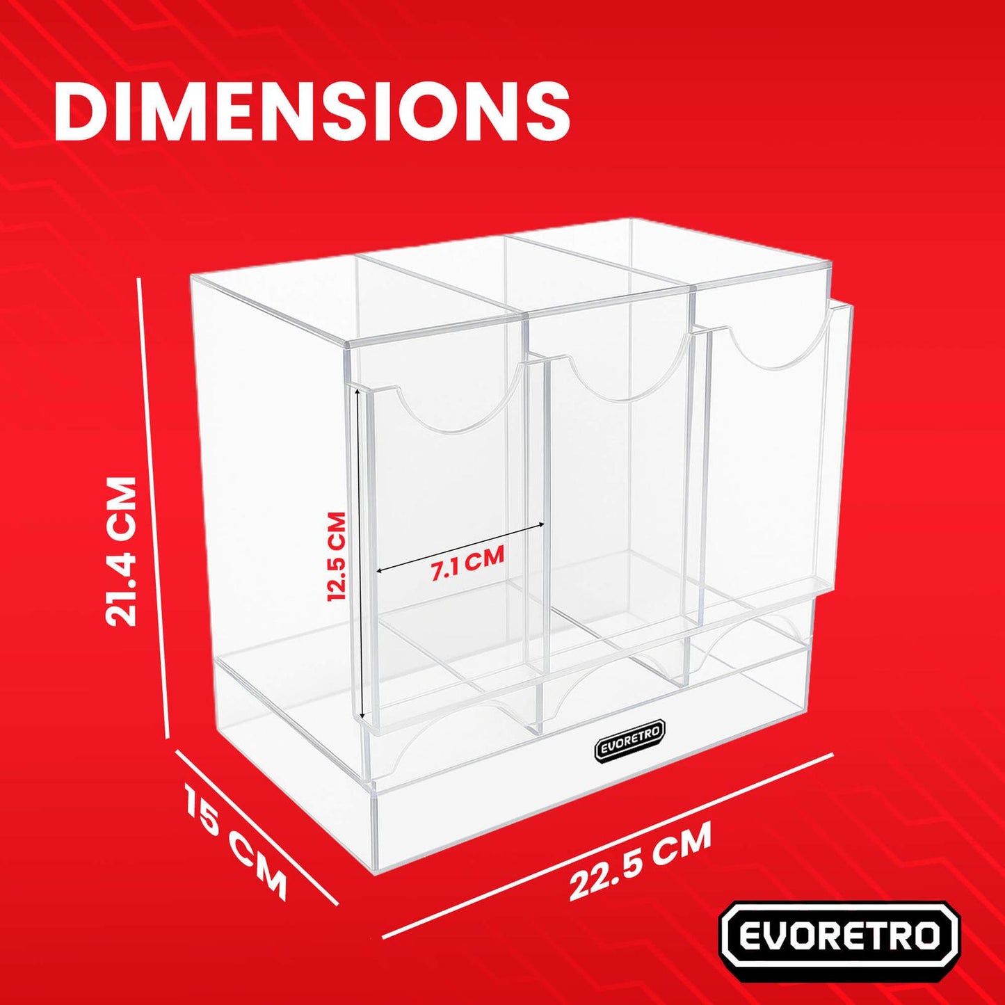 EVORETRO Acrylic Display Stand for Booster  DispenserPacks – Retail Counter Unit with Top Shelf EVORETRO Canada Card Protectors  Squirtle Squad Card Shop.