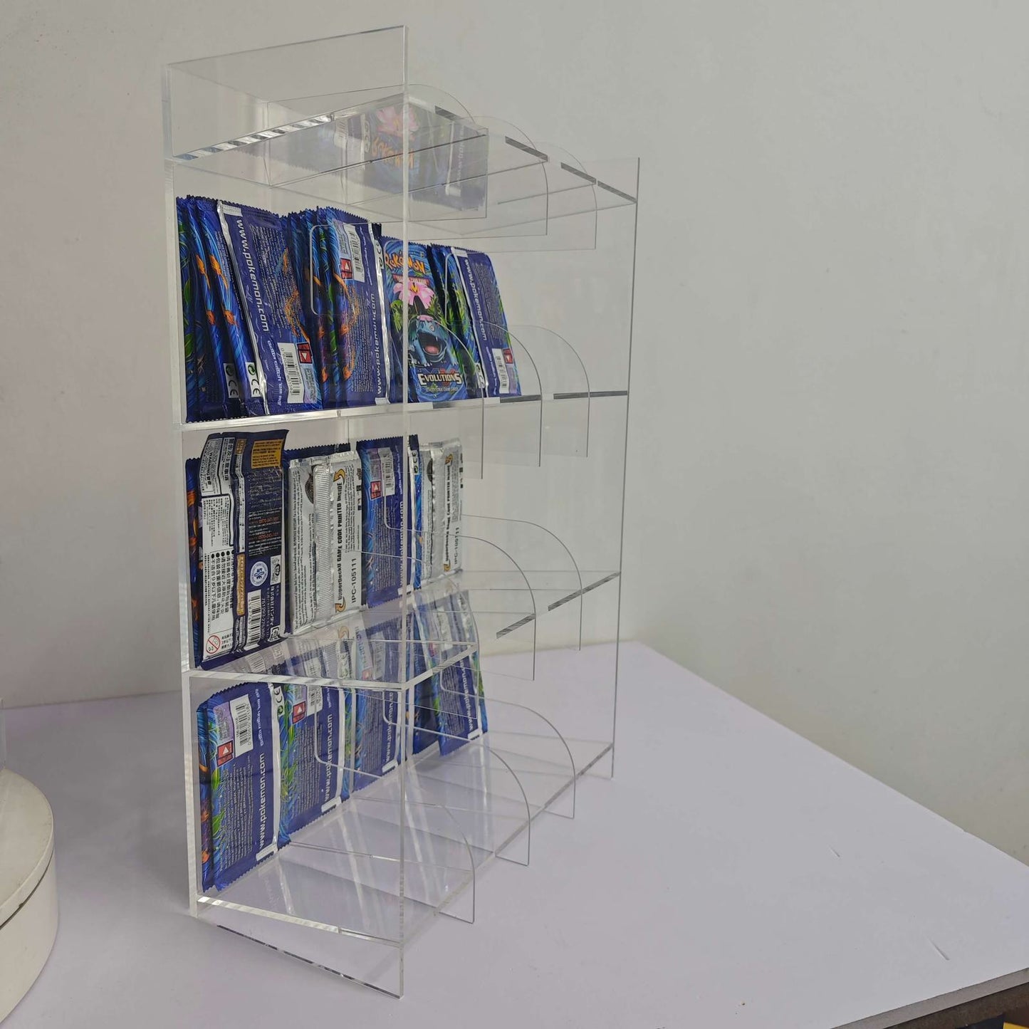 EVORETRO Acrylic Display Stand for Booster  DispenserPacks – Retail Counter Unit with Top Shelf EVORETRO Canada Card Protectors  Squirtle Squad Card Shop.