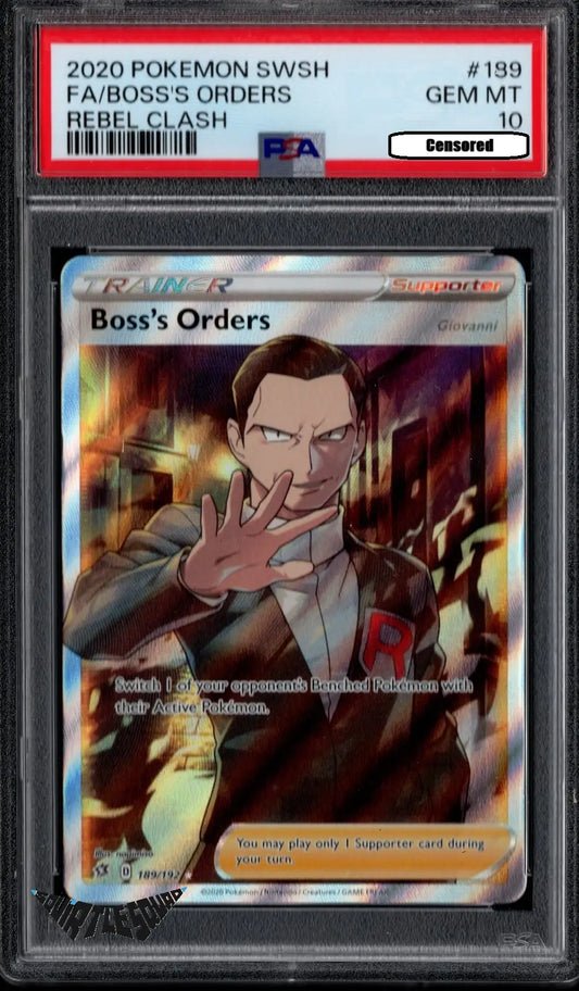 Pokémon TCG – Boss’s Orders 189/192 – Rebel Clash – English – PSA 10 Gem Mint Squirtle Squad Card Shop. GRADED CARD  Squirtle Squad Card Shop.