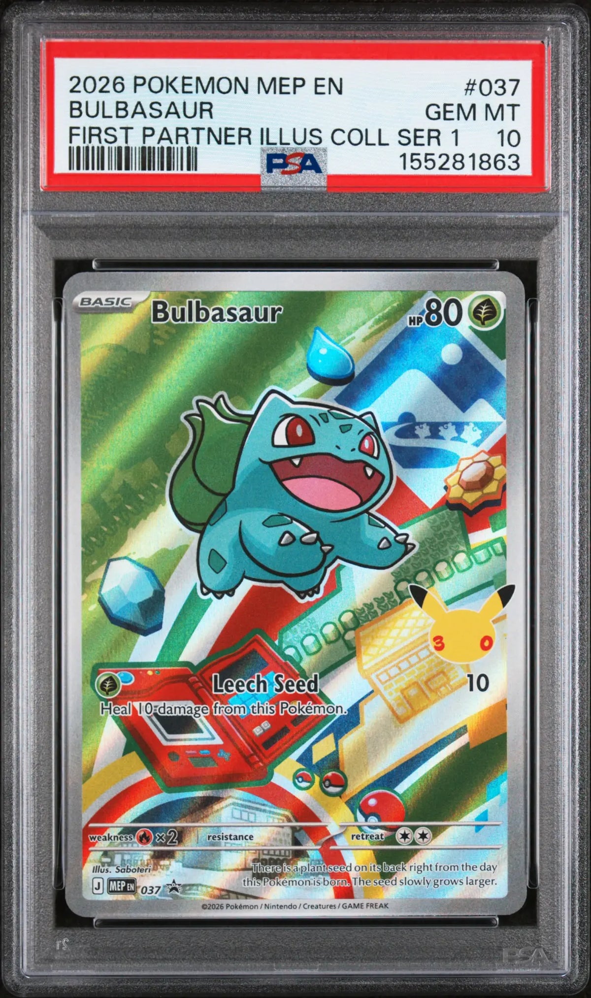Bulbasaur 037 First Partner Illustration Collection PSA 10 cert 155281863