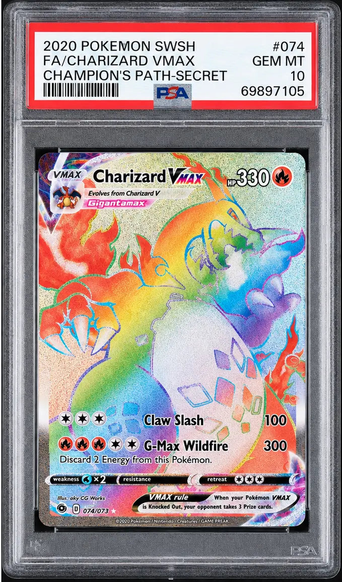 Charizard VMAX 074/073 Champion’s Path PSA 10 cert 69897105