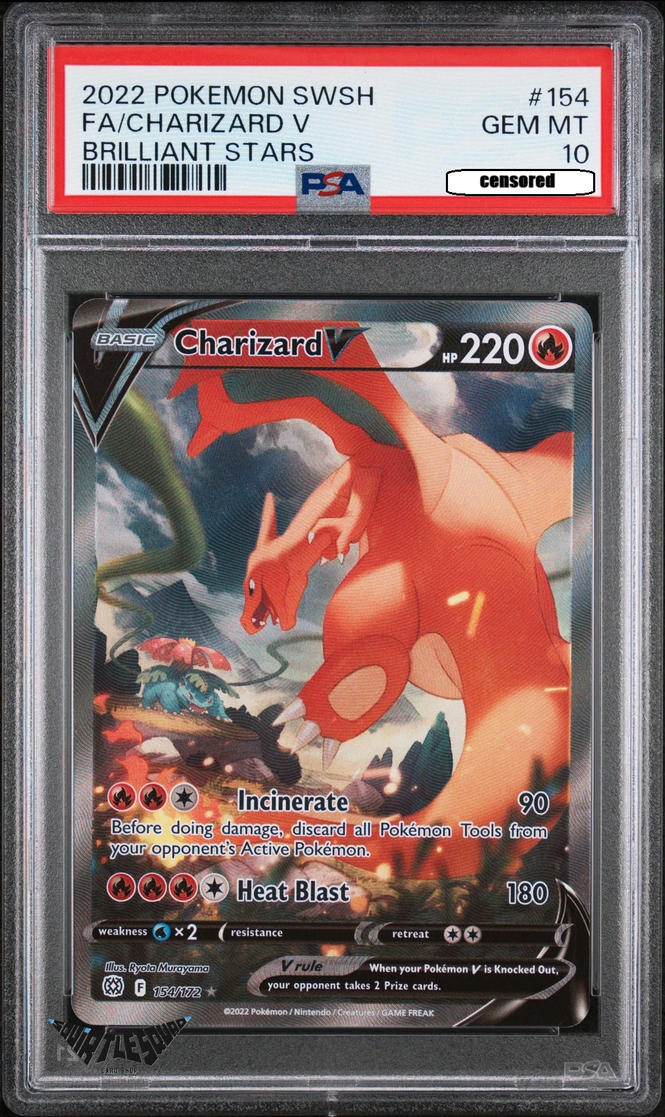 Pokémon TCG – Charizard V 154/172 – Brilliant Stars Full Art – PSA 10 Gem Mint – 2022
