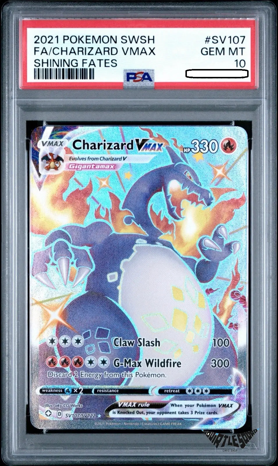 Pokémon TCG – Charizard VMAX SV107/SV122 Shiny Full Art – Shining Fates – PSA 10 Gem Mint