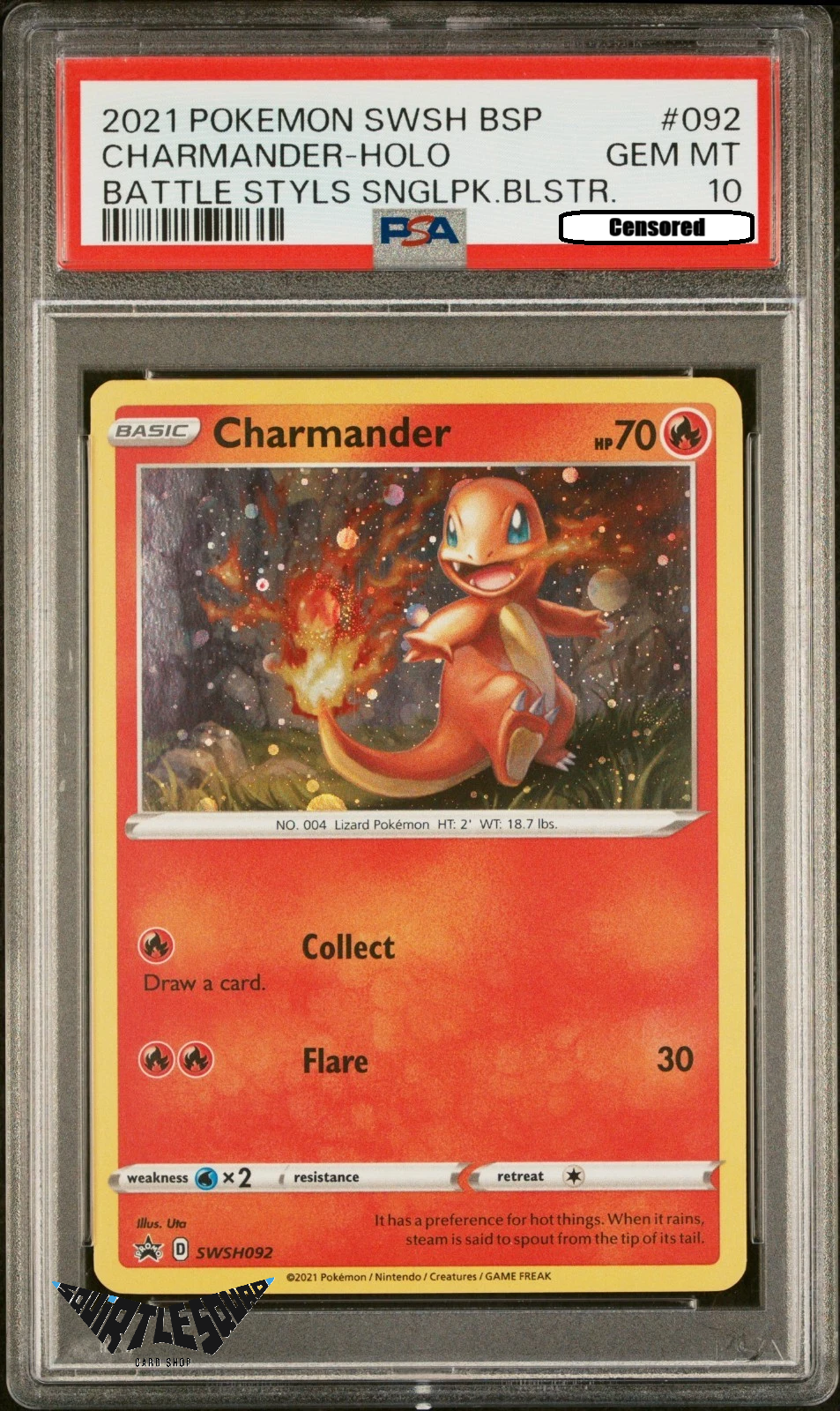 Pokémon TCG – Charmander SWSH092 – Promo – PSA 10 Gem Mint