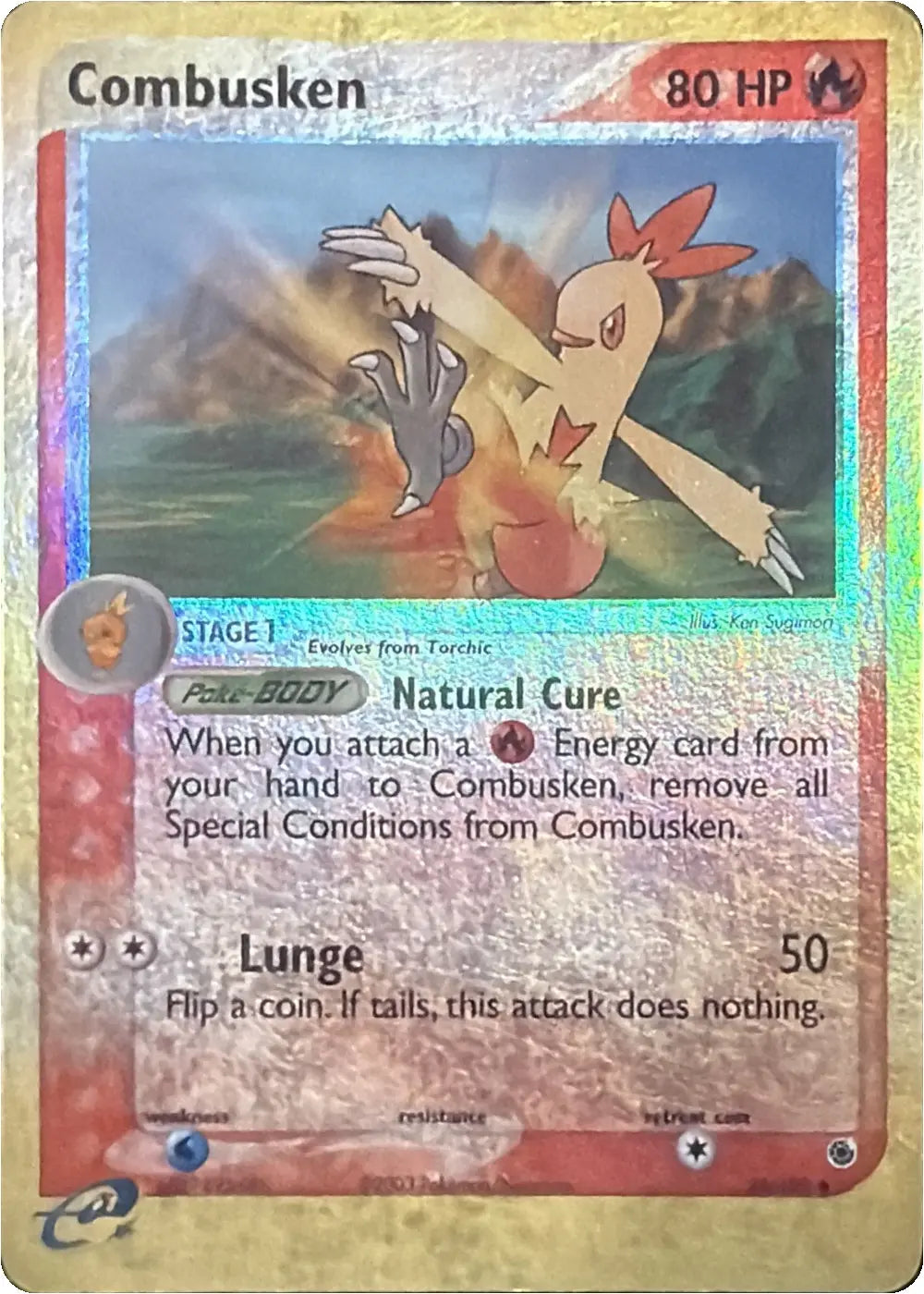 Combusken 28/109 EX Ruby & Sapphire Reverse Holo