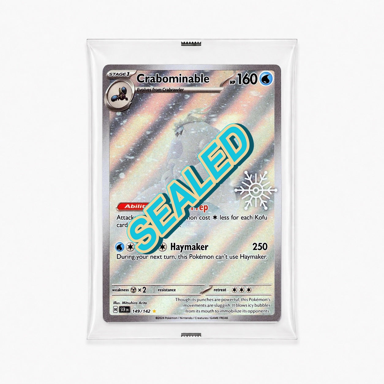 Crabominable 149/142 Stellar Crown Holiday 2025 Snowflake Holo sealed promo