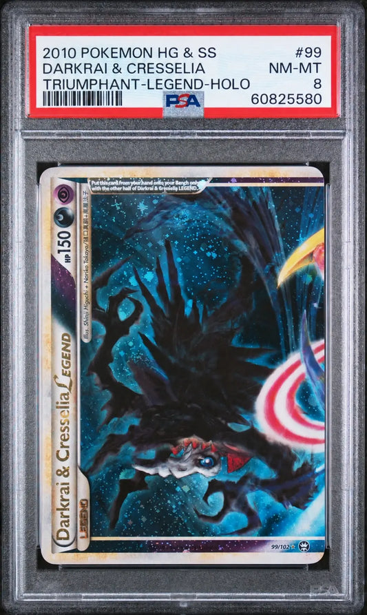 Darkrai & Cresselia LEGEND 99/102 Triumphant PSA 8 cert 60825580