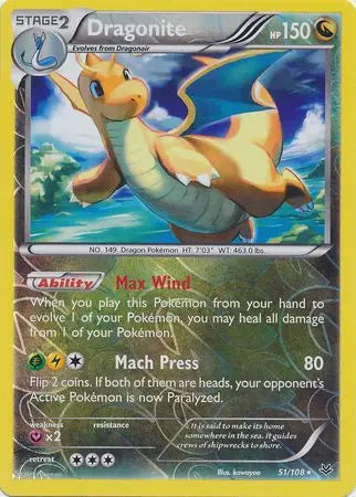 Dragonite 51/108 Cosmos Holo - XY Roaring Skies