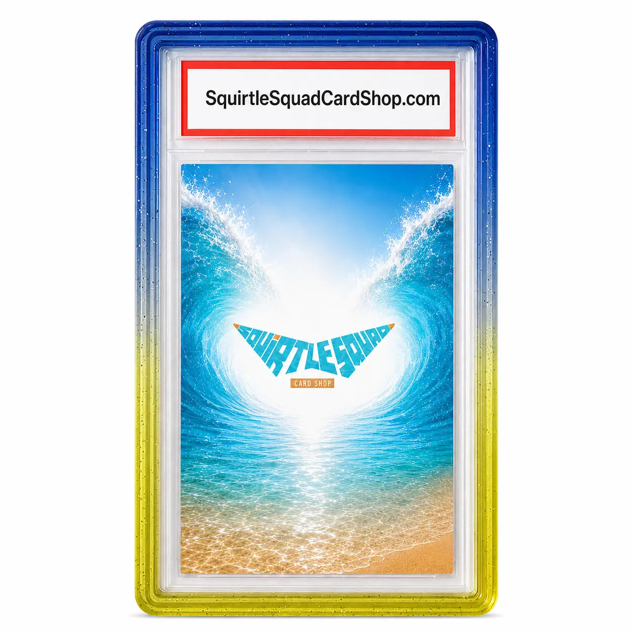 SLAB GUARDS - YELLOW / BLUE - CLEAR RADIANT - HARD Squirtle Squad Card Shop.   Squirtle Squad Card Shop.