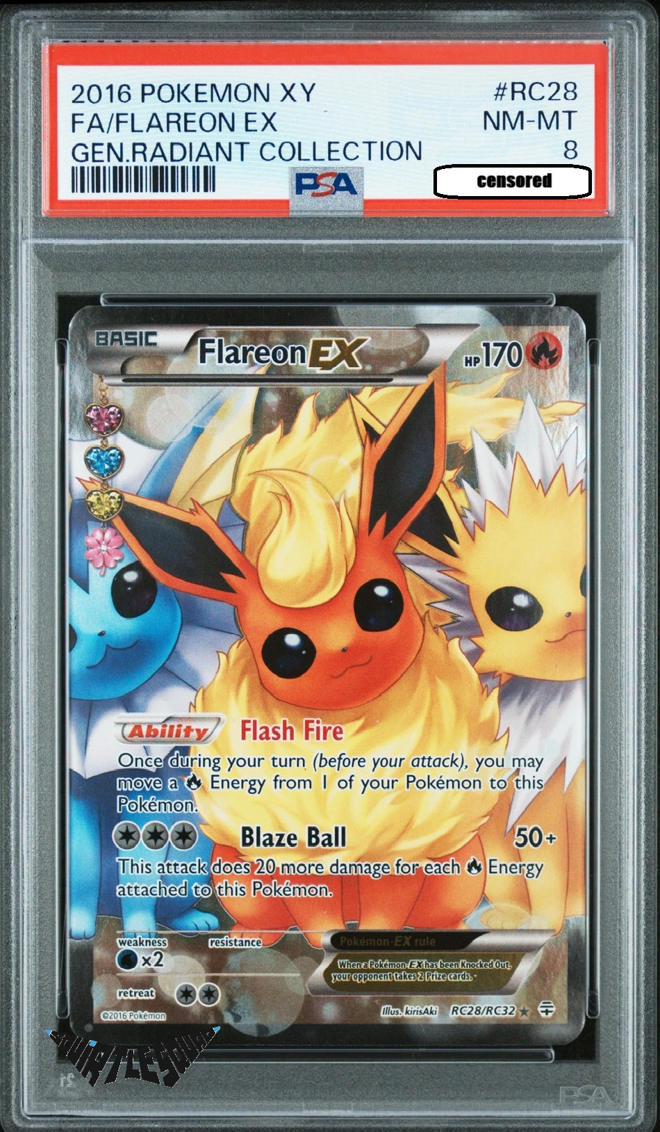 Pokémon TCG – Flareon EX RC28/RC32 – Radiant Collection – XY Generations – PSA 8 Near Mint–Mint
