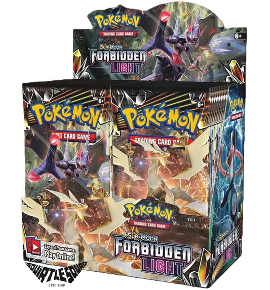 Pokémon TCG – Sun & Moon Forbidden Light Booster Box – Factory Sealed – 36 Packs Squirtle Squad Card Shop.   Squirtle Squad Card Shop.