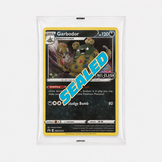Garbodor SWSH025 Rebel Clash Stamp – Sealed Promo