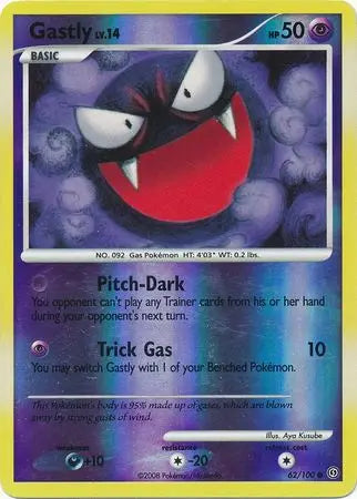 Gastly 62/100 Stormfront Reverse Holo