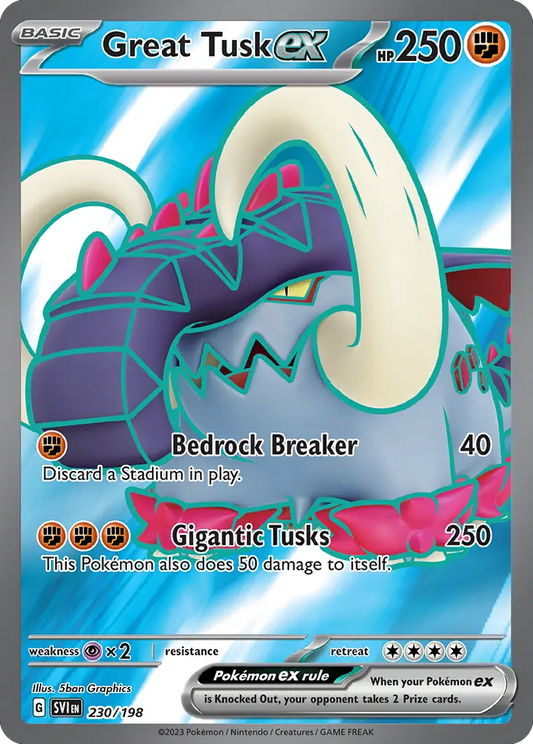 Scarlet & Violet - Base Set - Great Tusk ex 230/198 - Ultra Rare