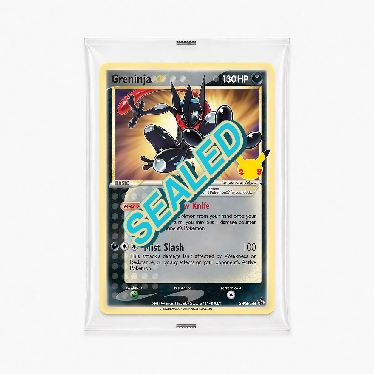 Greninja Gold Star SWSH144 25th Anniversary sealed promo