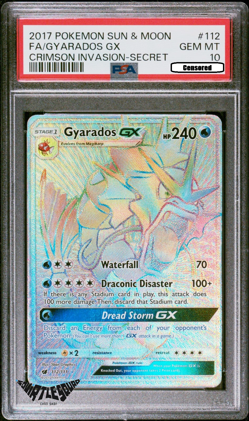 Pokémon TCG – Gyarados 112/111 – Crimson Invasion – PSA 10 Gem Mint