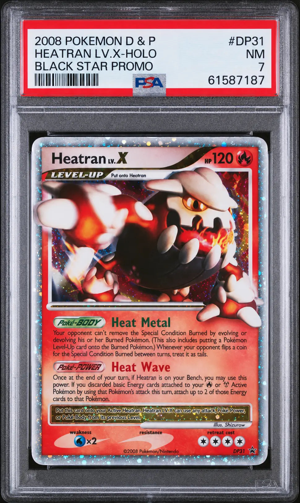 Heatran LV.X DP31 Black Star Promo PSA 7 cert 61587187