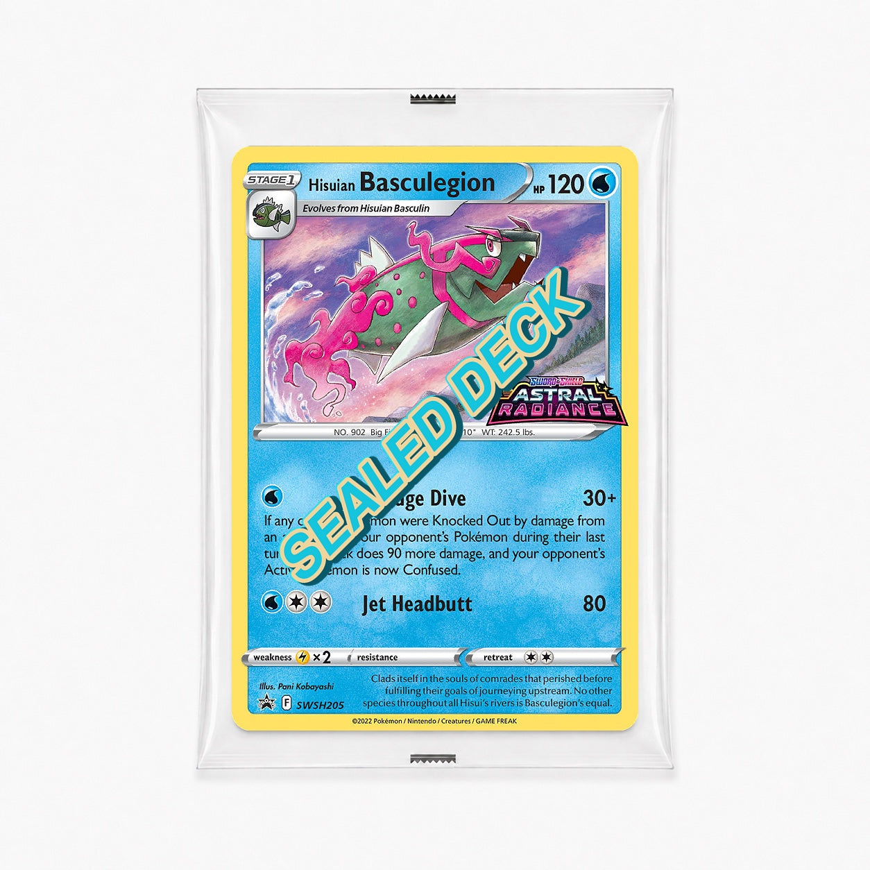 Hisuian Basculegion SWSH205 Astral Radiance prerelease stamped sealed promo