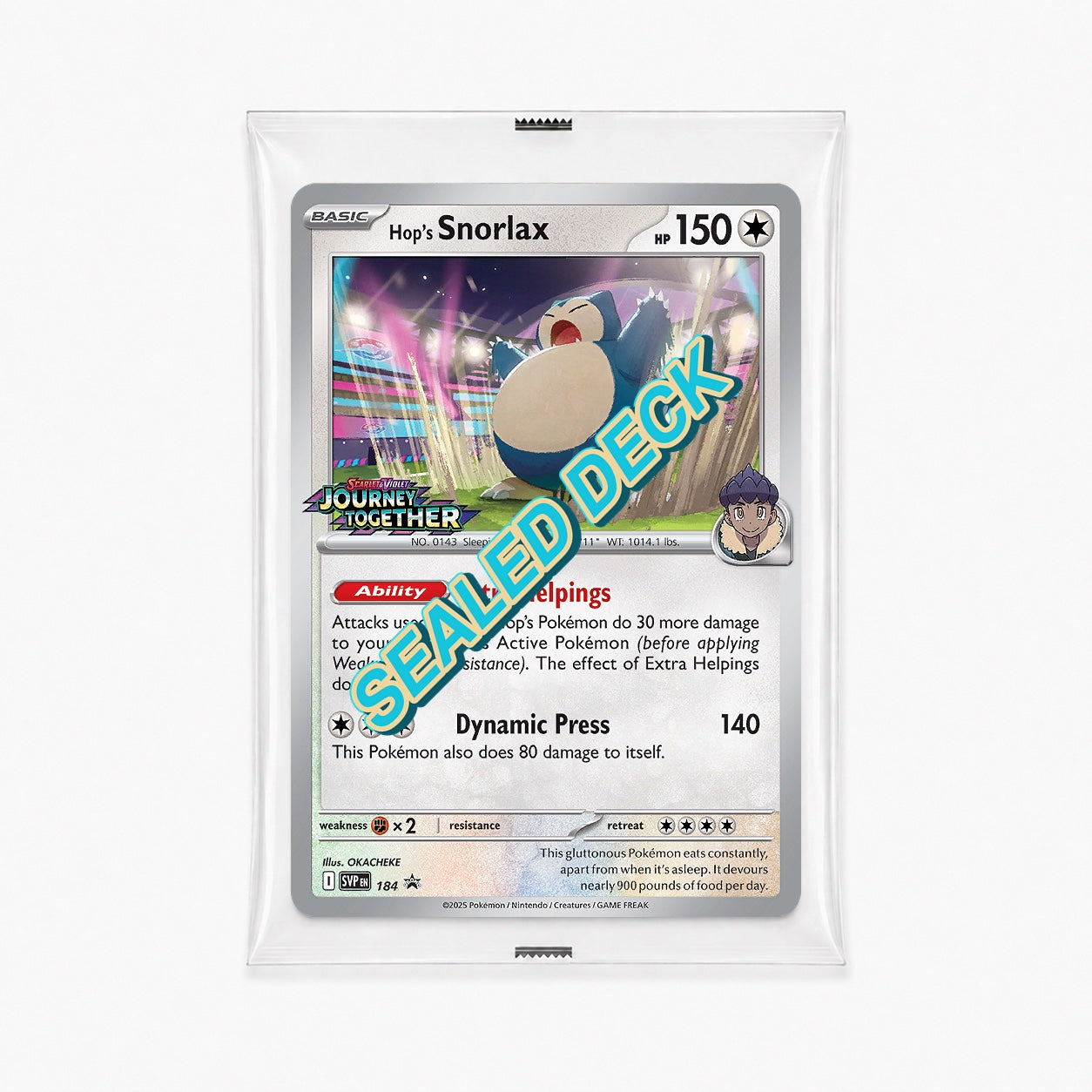 Hop's Snorlax SVP184 Journey Together Build and Battle sealed deck