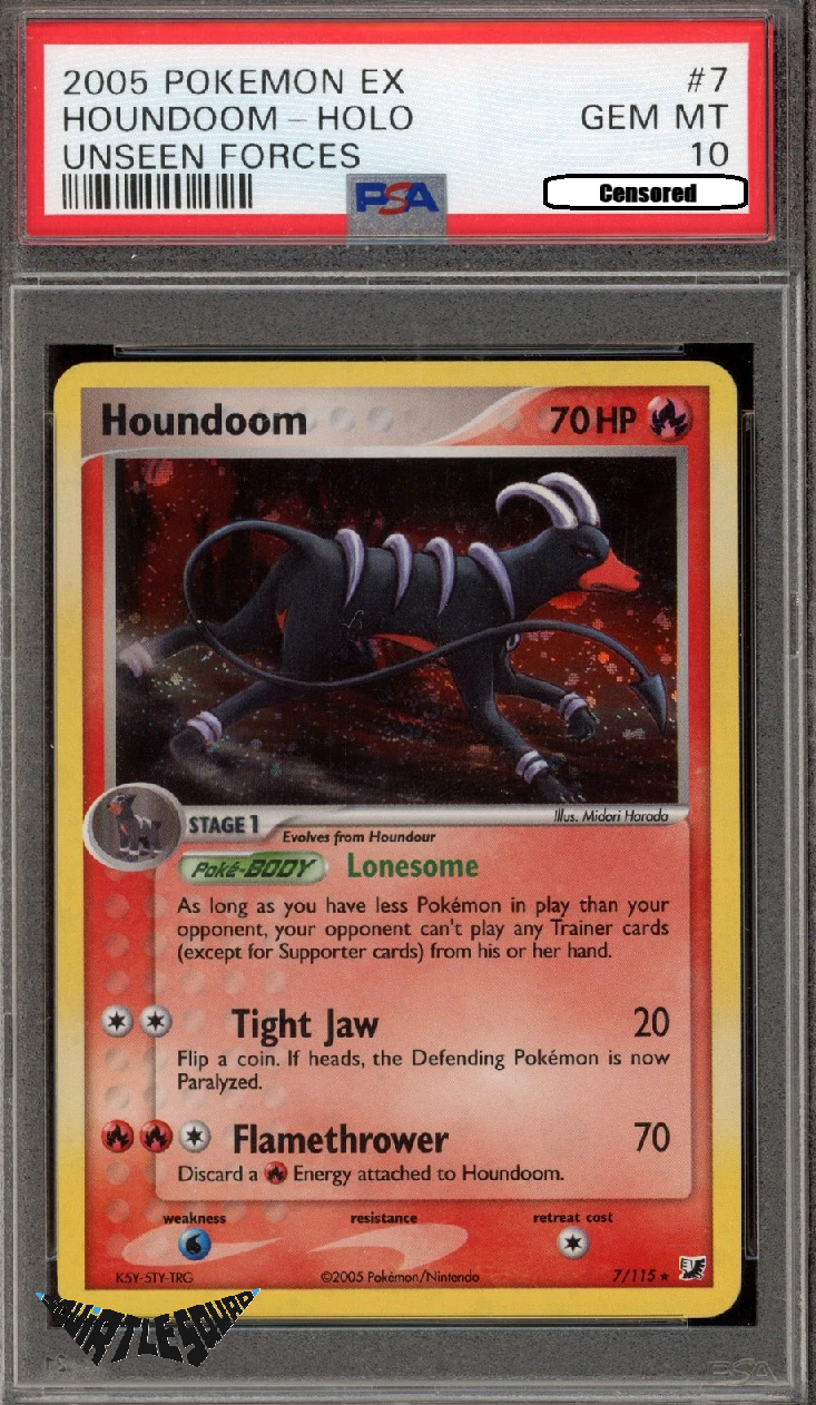 Pokémon TCG – Houndoom ex 7/115 – Unseen Forces – PSA 10 Gem Mint