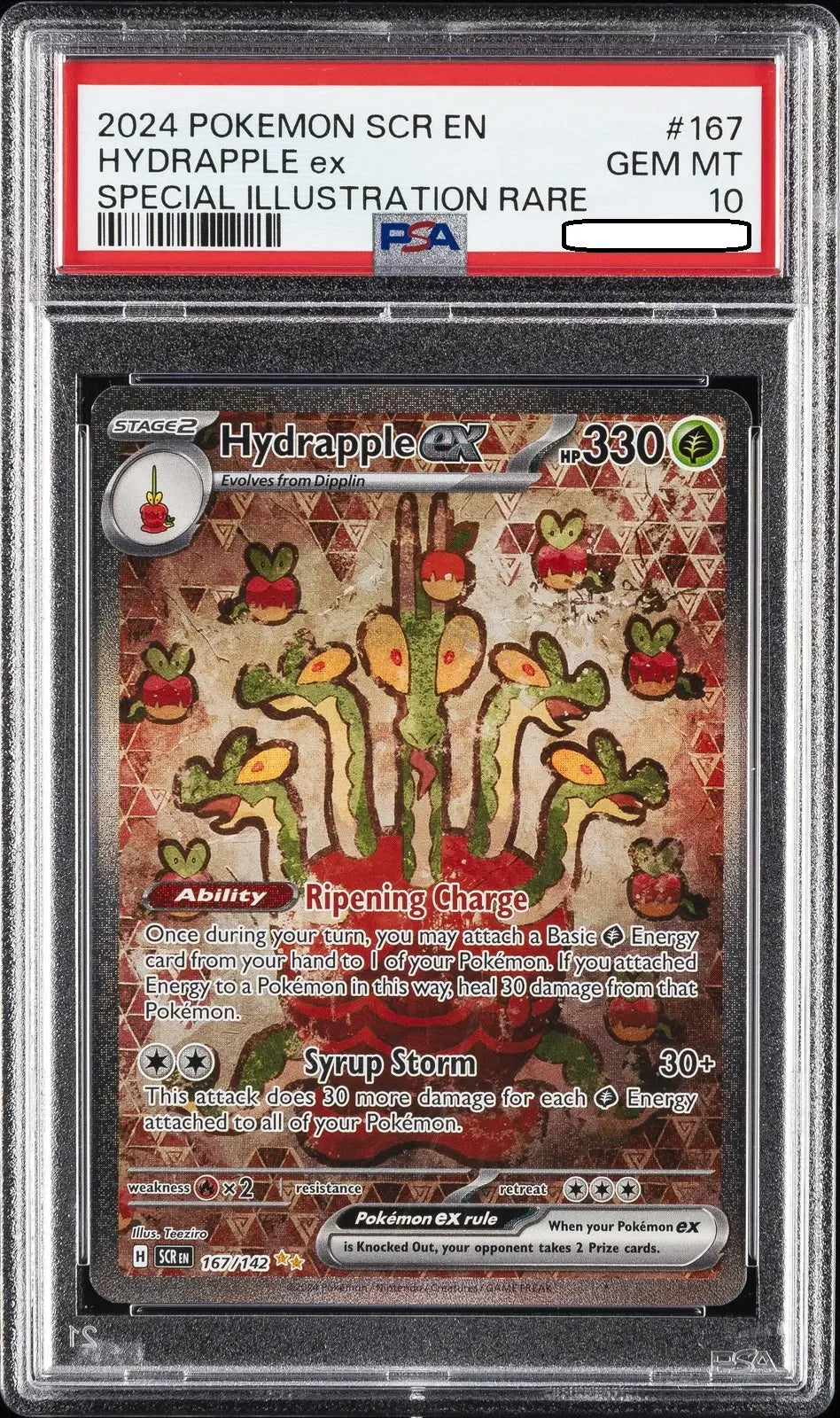 Pokémon TCG – Hydrapple ex 167/142 Special Illustration Rare – Stellar Crown – PSA 10 Gem Mint