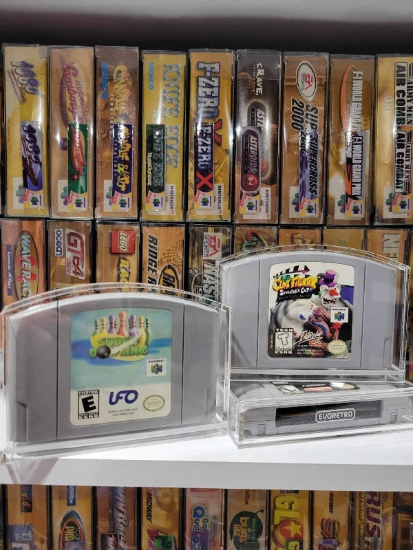 Acrylic Case for N64 Nintendo 64 Cartridge pack of 2 EVORETRO Canada Protectors  Squirtle Squad Card Shop.