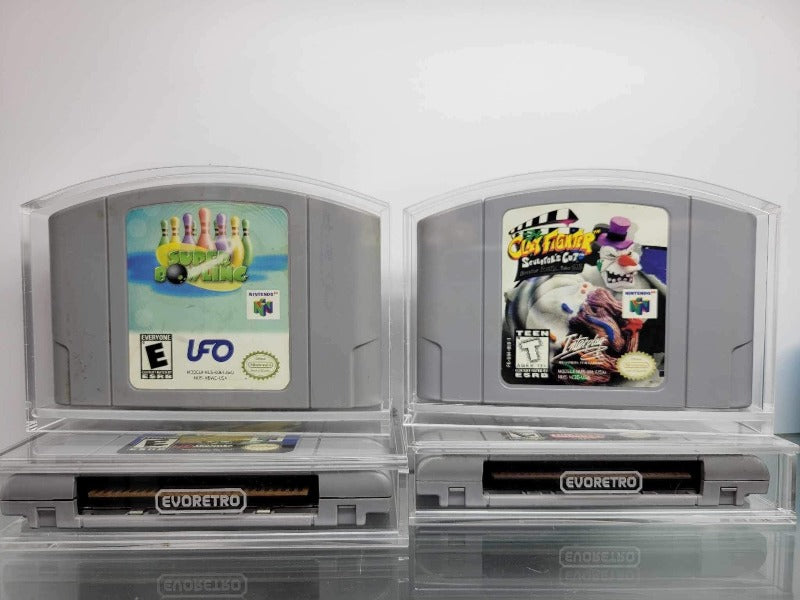 Acrylic Case for N64 Nintendo 64 Cartridge pack of 2 EVORETRO Canada Protectors  Squirtle Squad Card Shop.