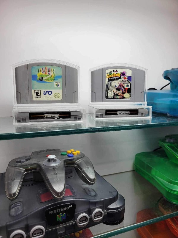Acrylic Case for N64 Nintendo 64 Cartridge pack of 2 EVORETRO Canada Protectors  Squirtle Squad Card Shop.