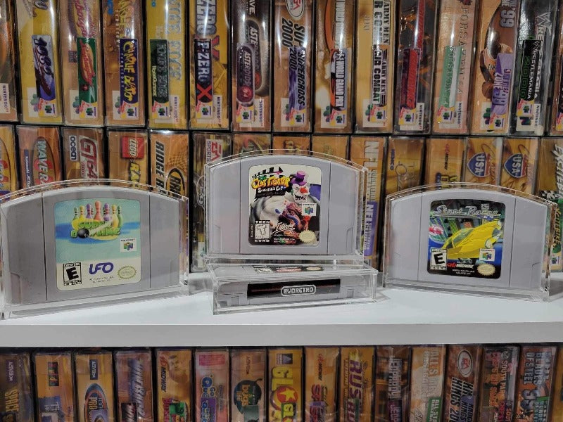 Acrylic Case for N64 Nintendo 64 Cartridge pack of 2 EVORETRO Canada Protectors  Squirtle Squad Card Shop.