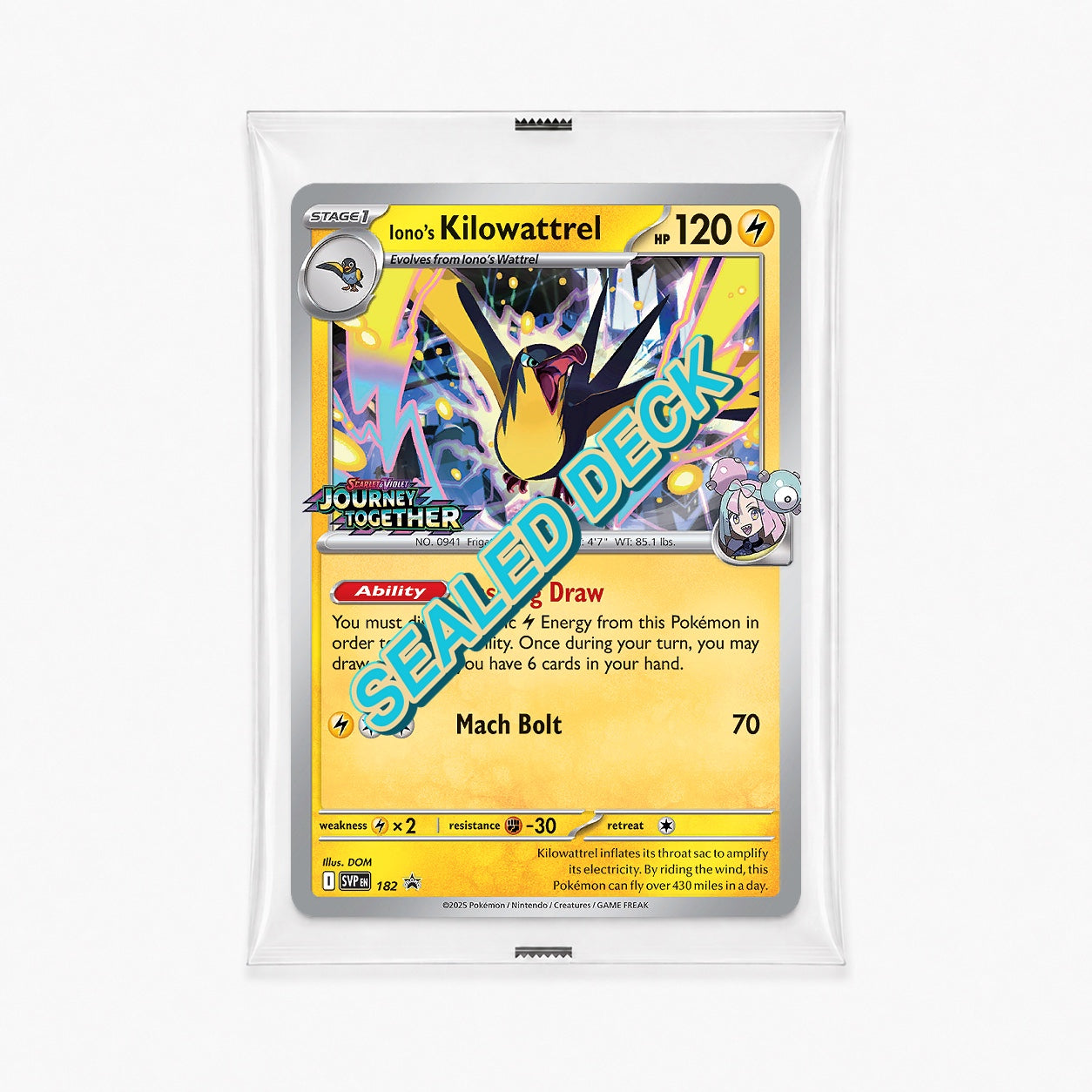 Iono's Kilowattrel SVP182 Journey Together Build and Battle sealed deck