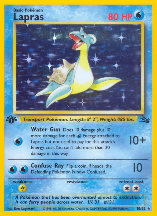 WOTC Fossil Lapras 10/62 Holo
