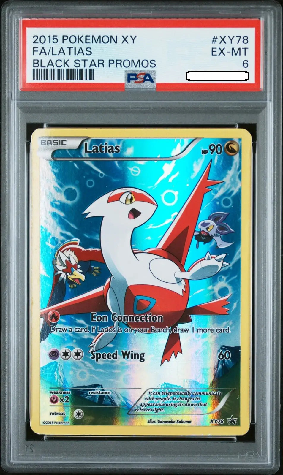 Pokémon TCG – Latias XY78 Full Art – Black Star Promo – PSA 6 Excellent