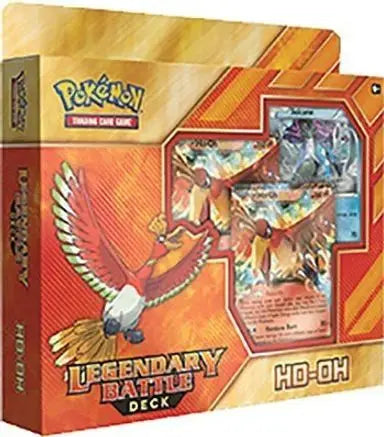 Factory sealed Pokémon TCG Legendary Battle Deck Ho-Oh featuring a ready-to-play 60-card deck built around the legendary Pokémon Ho-Oh from the Sun & Moon era.