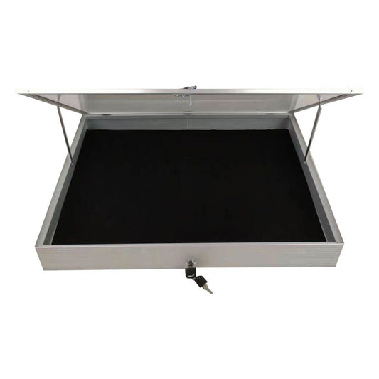 EVORETRO Lockable Display Case 36 x 24 x 4" Silver– Secure Showcase for Collectibles EVORETRO Canada Rigid Case  Squirtle Squad Card Shop.