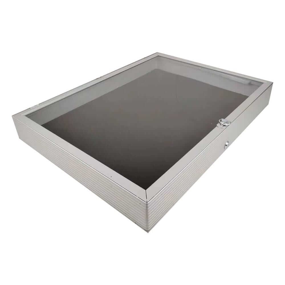 EVORETRO Lockable Display Case 36 x 24 x 4" Silver– Secure Showcase for Collectibles EVORETRO Canada Rigid Case  Squirtle Squad Card Shop.