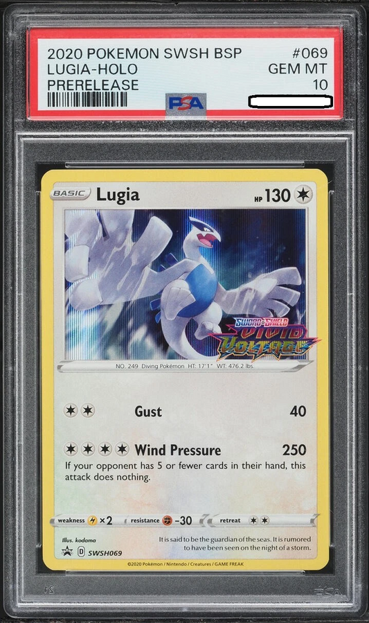 Pokémon TCG – Lugia Prerelease SWSH069 Promo – PSA 10 Gem Mint Squirtle Squad Card Shop.   Squirtle Squad Card Shop.