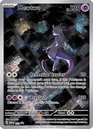Pokémon TCG Mewtwo 052 Holofoil Scarlet and Violet Black Star Promo Card Raw Legendary Pokémon Collectible Card