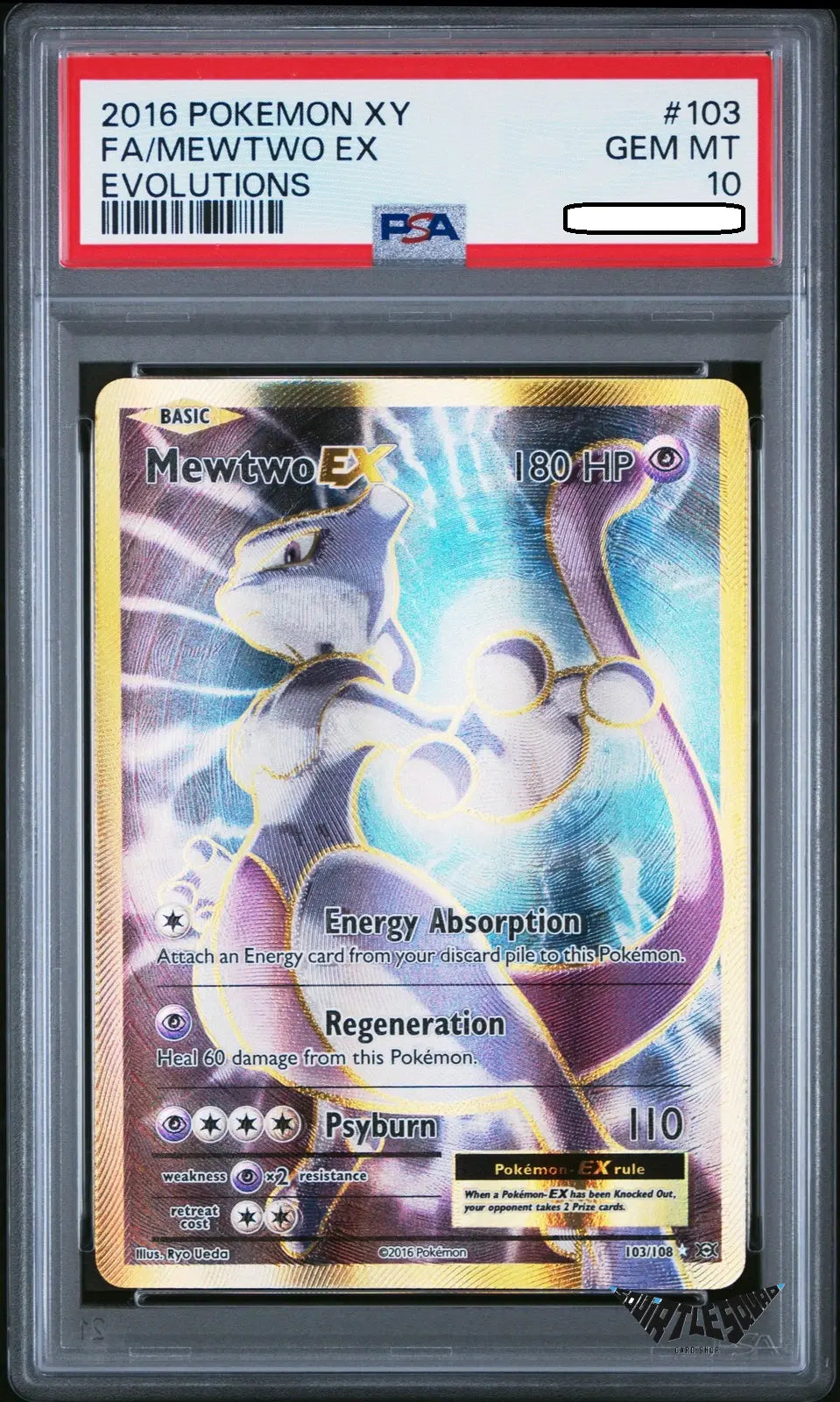 Pokémon TCG – Mewtwo EX 103/108 Full Art Ultra Rare – XY Evolutions – PSA 10 Gem Mint