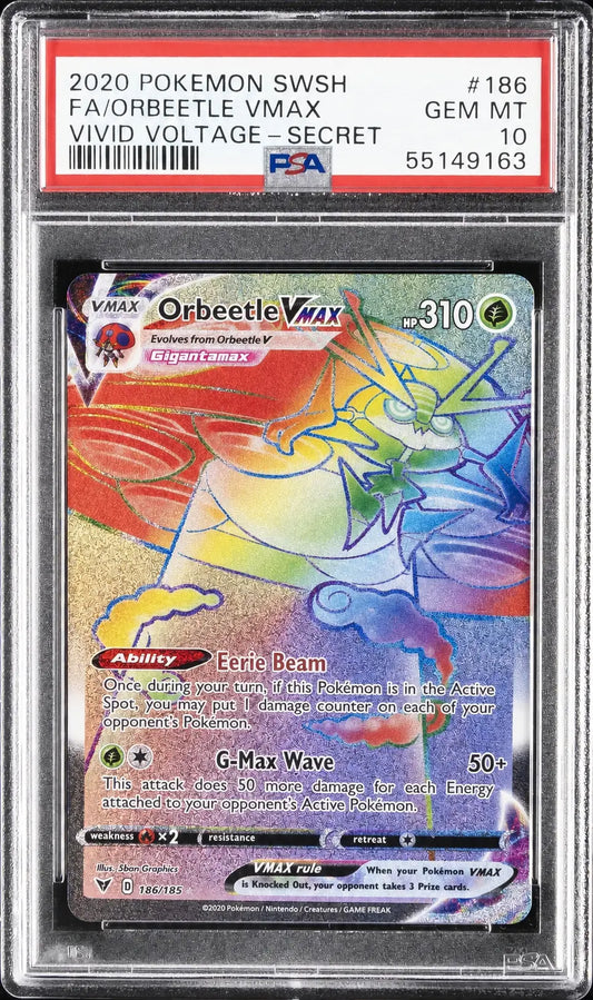 Orbeetle VMAX 186/185 Vivid Voltage PSA 10 cert 55149163