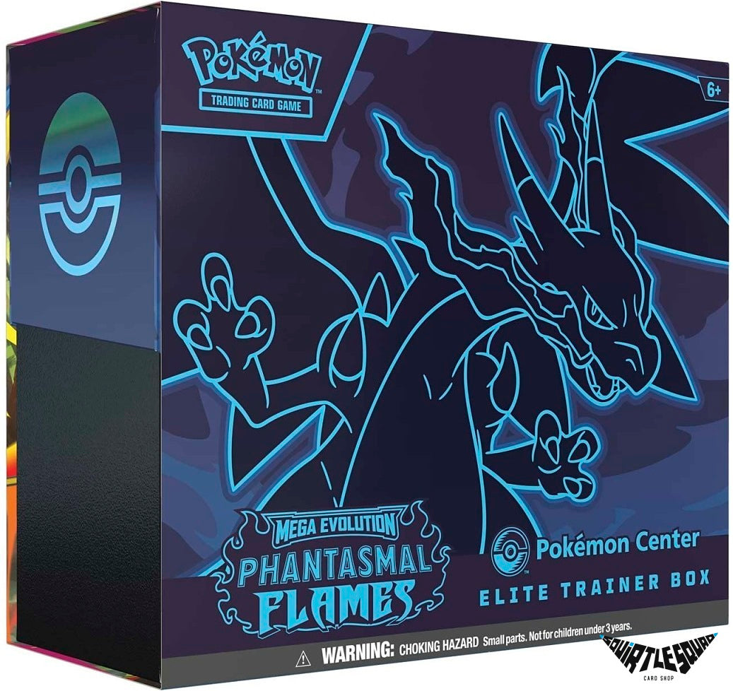 Pokémon TCG – Mega Evolution: Phantasmal Flames Pokémon Center Elite Trainer Box – Factory Sealed Squirtle Squad Card Shop.   Squirtle Squad Card Shop.