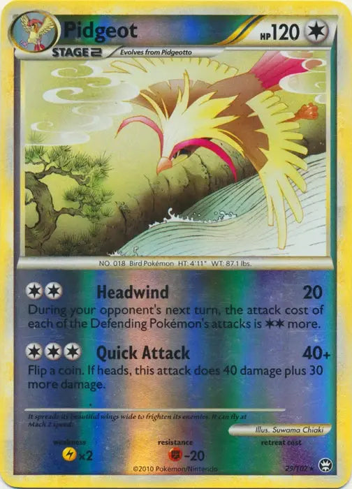 Pidgeot 29/102 Triumphant Reverse Holo