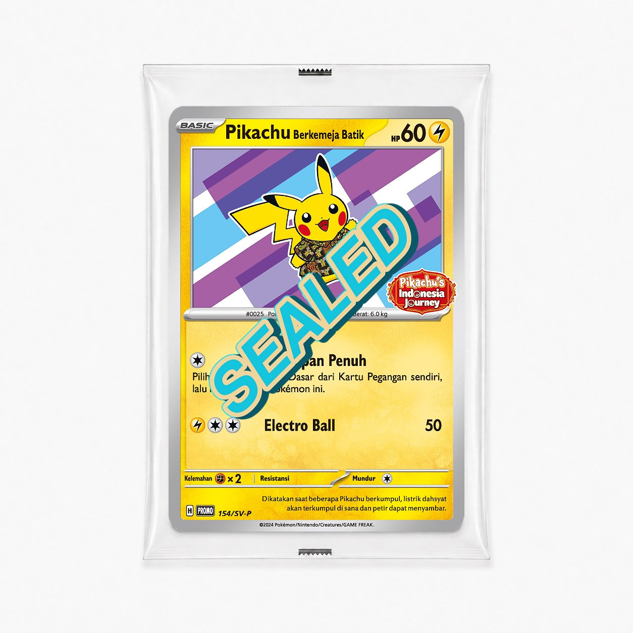 Pikachu 154/SV-P Indonesian Xatu Batik sealed promo