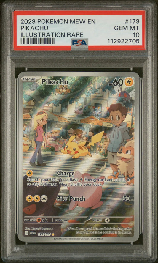 Pikachu 173/165 Scarlet & Violet 151 PSA 10 cert 112922705