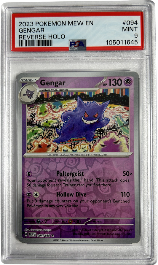 Pokemon - 151 - Gengar 094/165 Reverse Holo - PSA 9